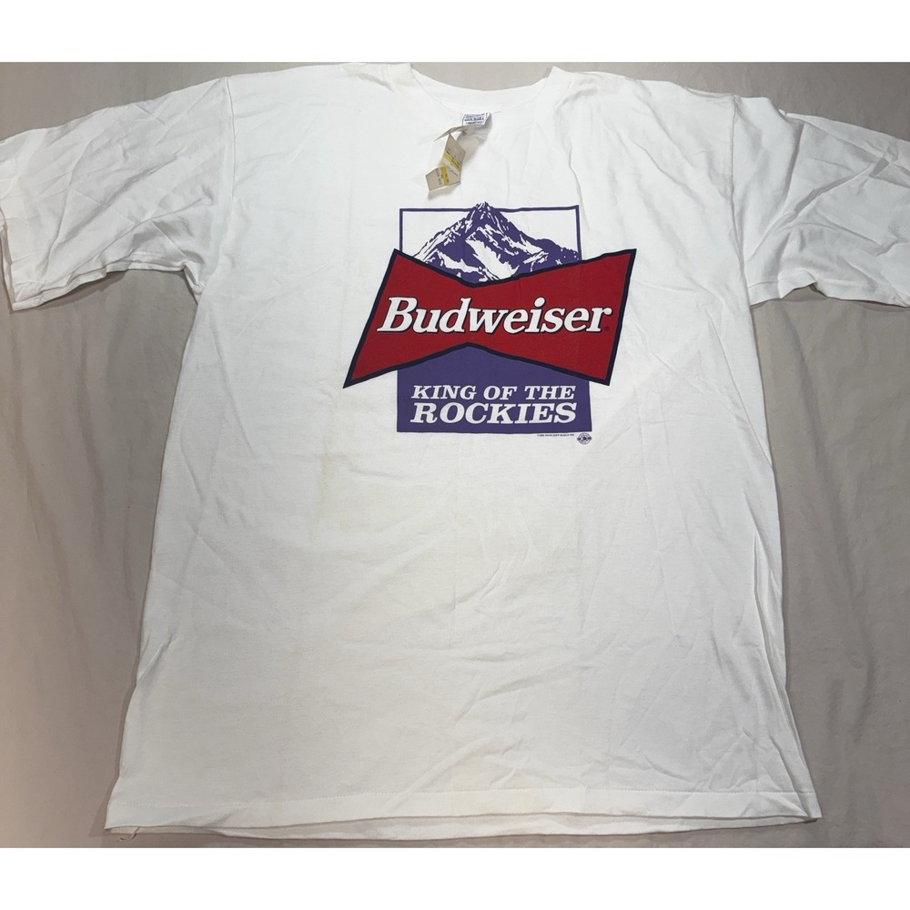 Vintage 90s Budweiser Beer T Shirt Men's Size XL Made In USA Single Stitch NWT